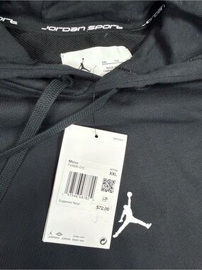 Jordan Men's Black Hoodie with White Jumpman Logo